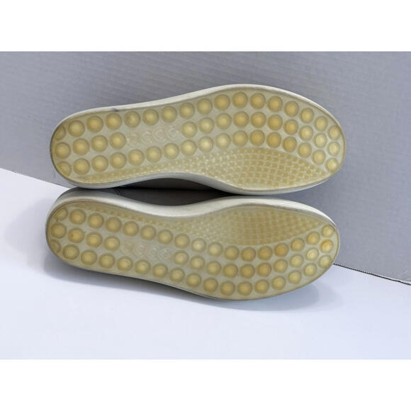 Ecco Soft 7 Shoes Women's US 9/EU40 Gray Leather Zip Up Low Top Comfort Sneakers - Picture 9 of 13